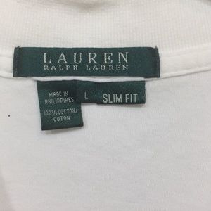 Lauren slim fit  size large cotton collared top